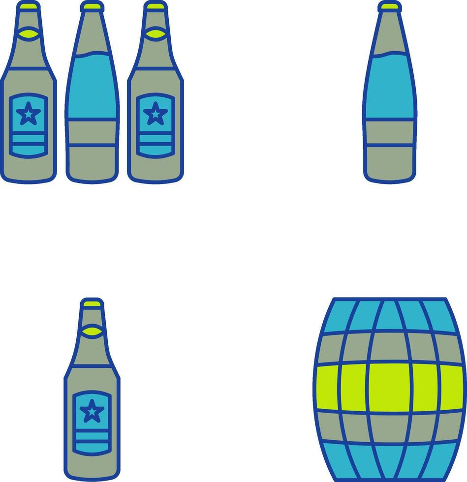 Beer Bottles and alcohol Icon vector