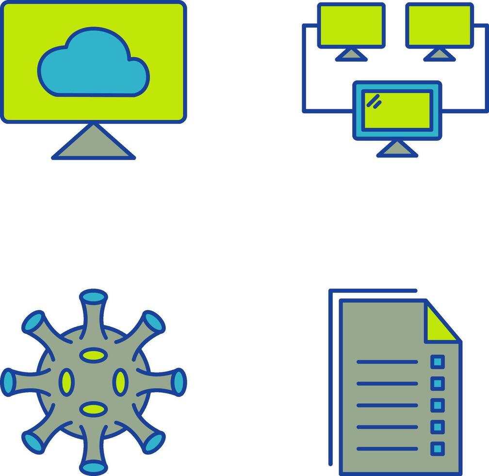 Cloud Systems and Connected Icon vector