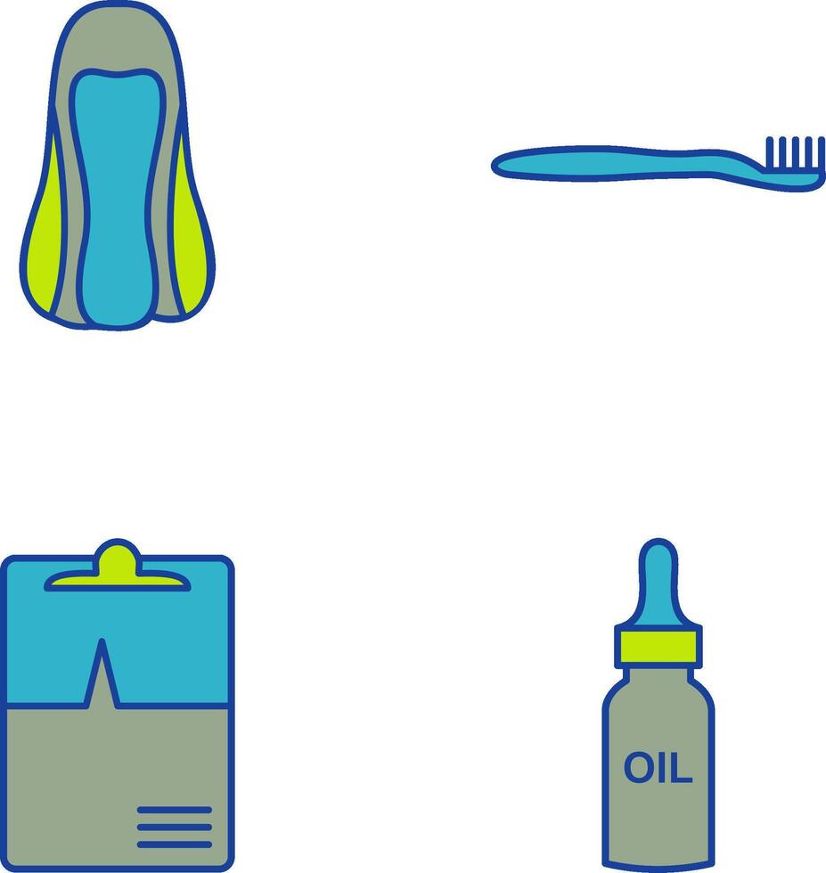 Toothbrush and Hair Icon vector