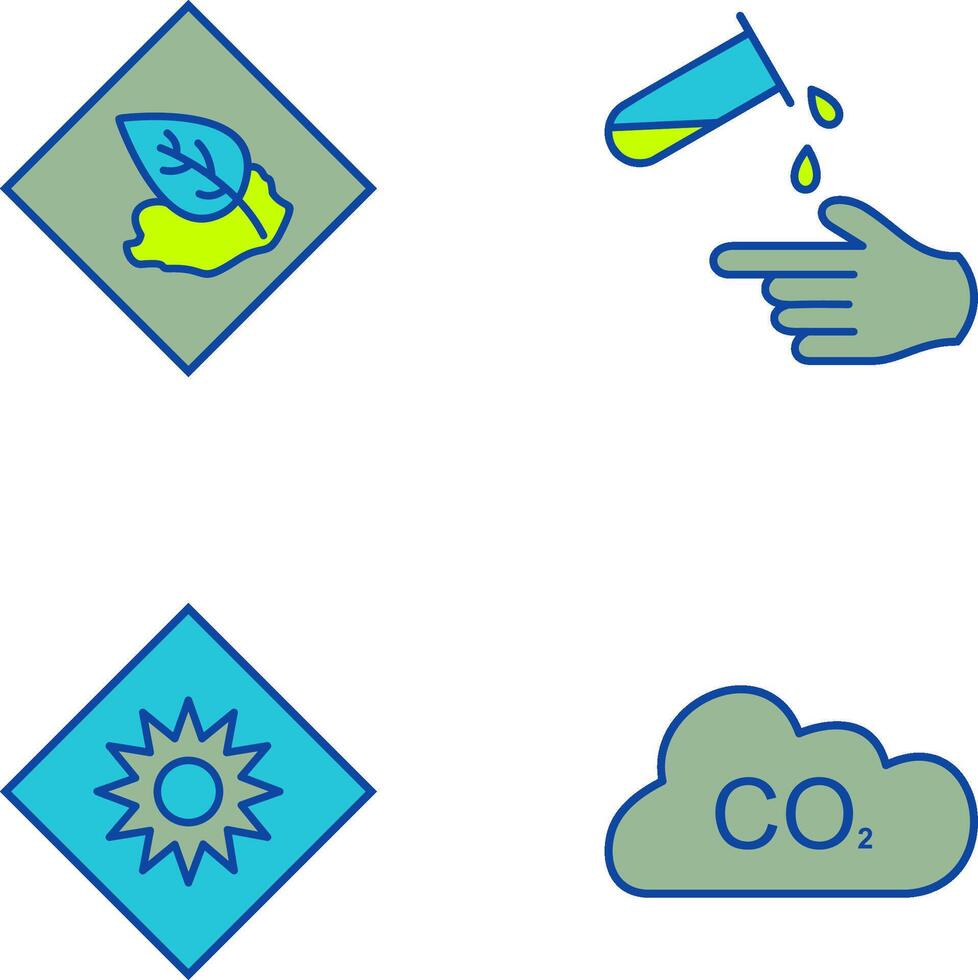 Environment hazard and Corrosive hazard Icon vector