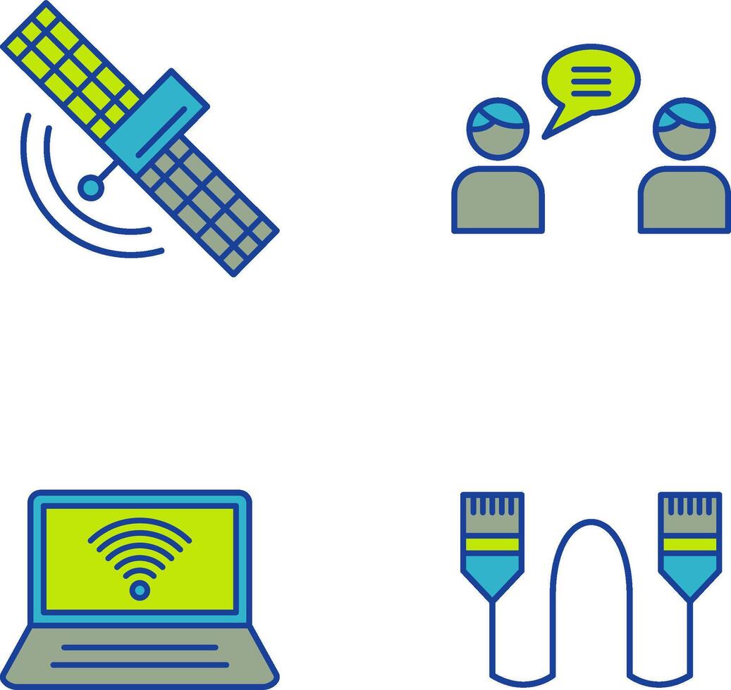 Satellite and Chatting Icon vector