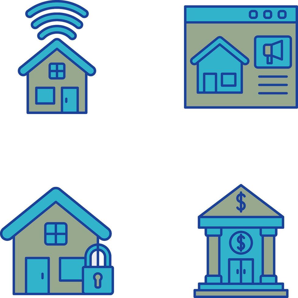 Smart house and Marketing Icon vector