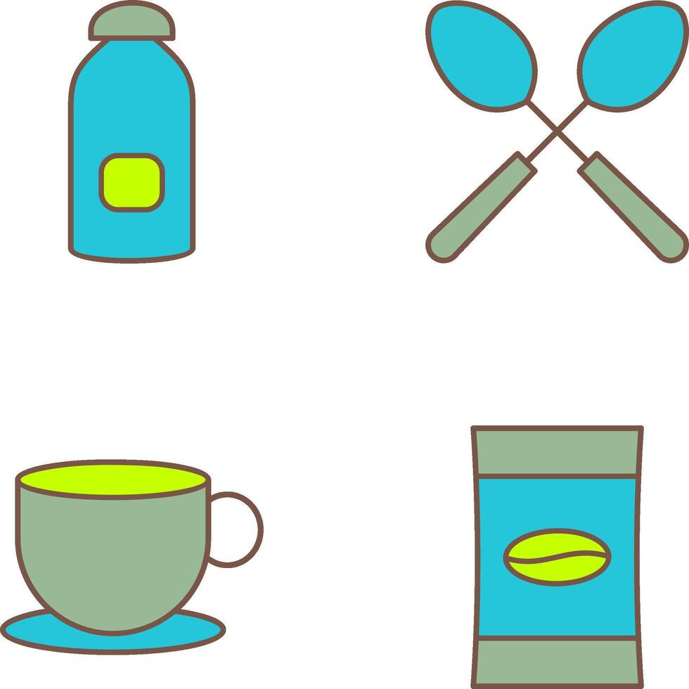 syrup and spoon Icon vector