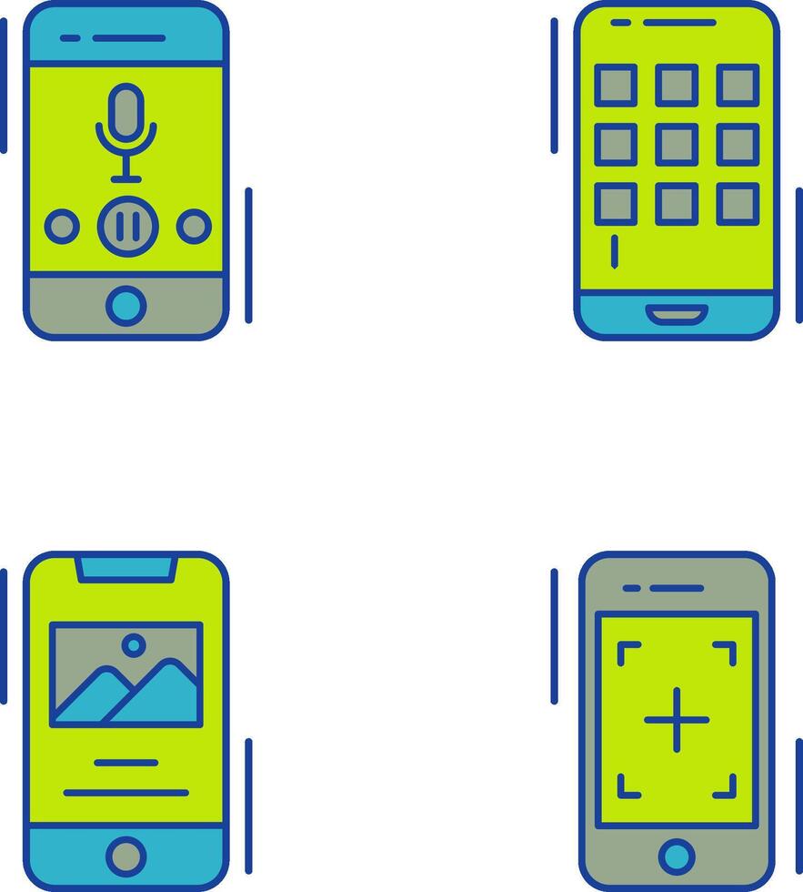 Voice Record and Device Icon vector