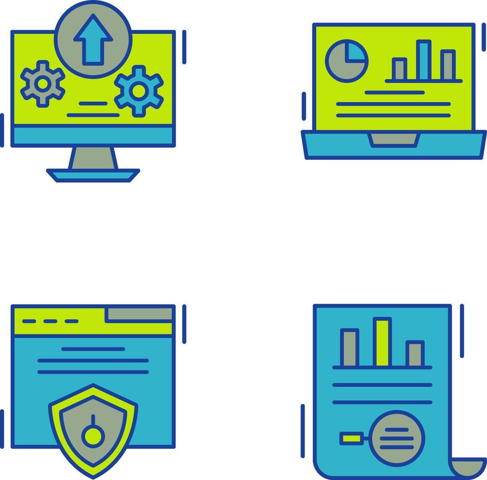 Upload and Dashboard Icon vector