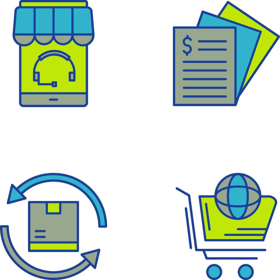 Support and Invoice Icon vector