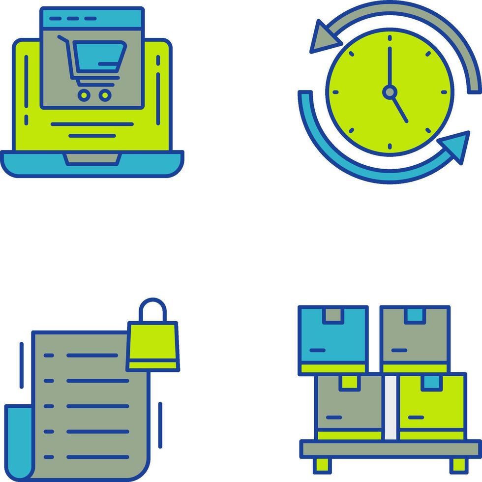 Add to Cart and Run time Icon vector
