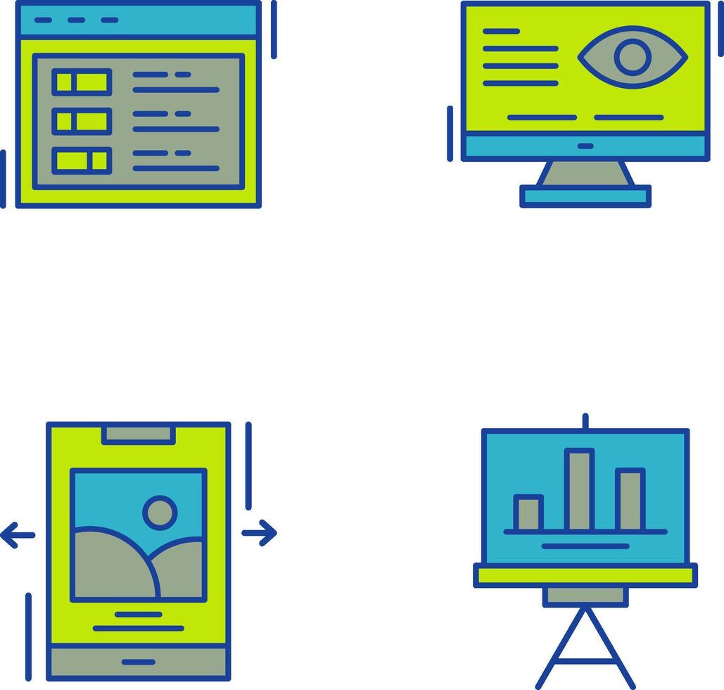 cambiar y visión icono vector