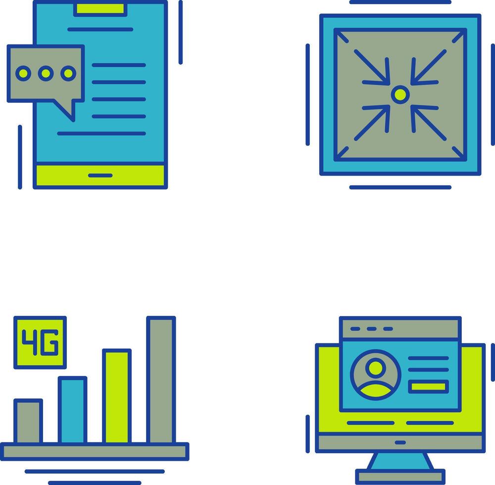 Chat and Minimize Icon vector