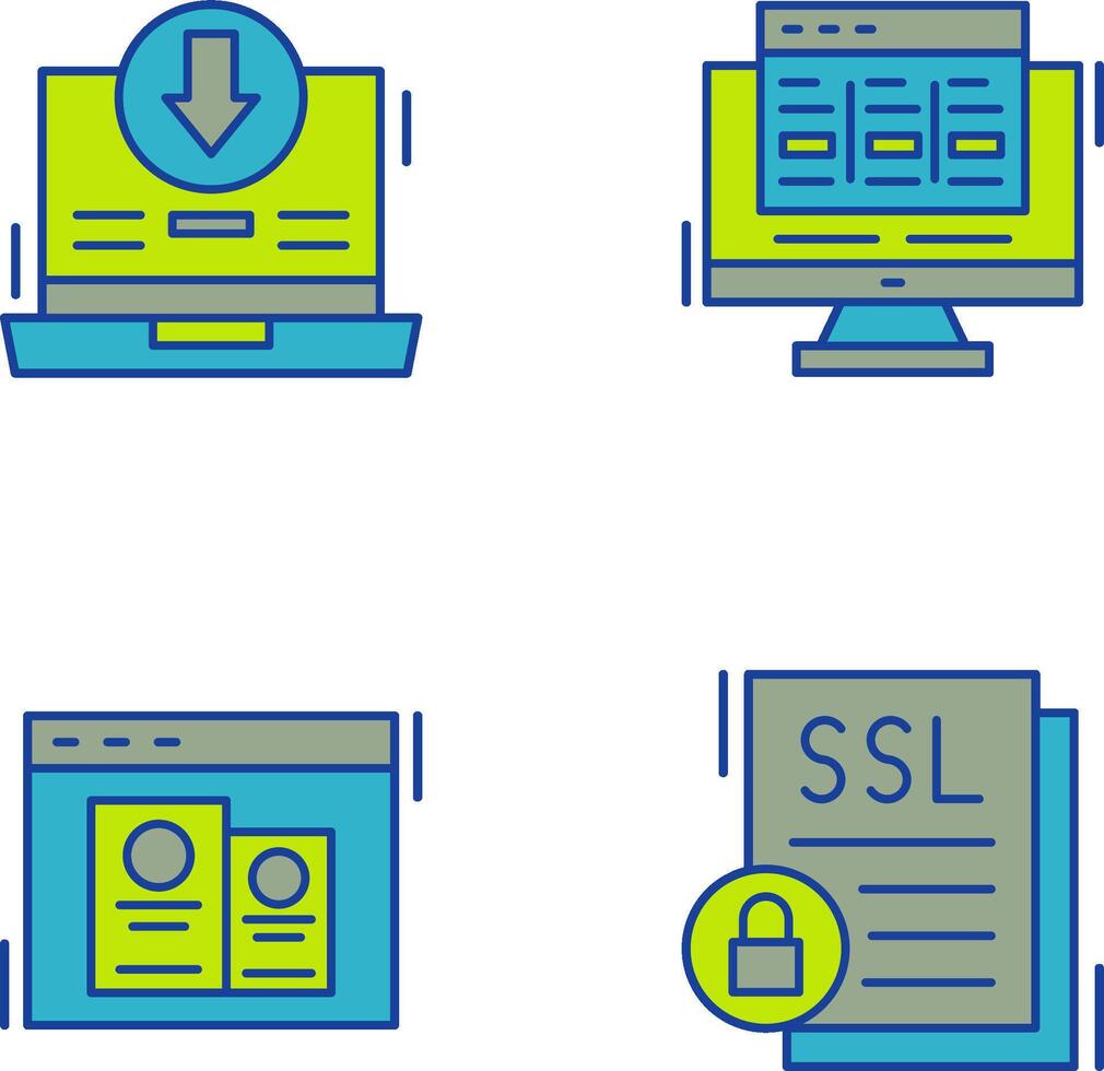 Downlaod and Layout Icon vector