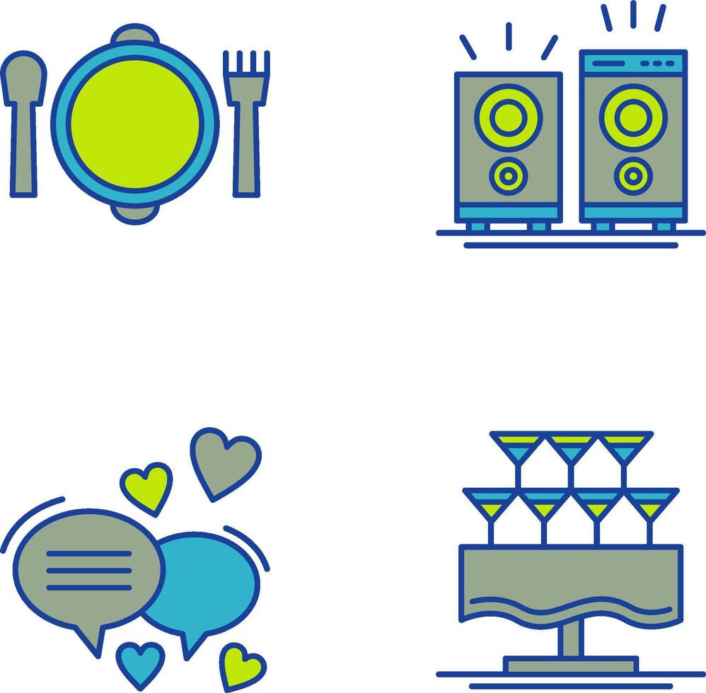 Banquet and Music Icon vector