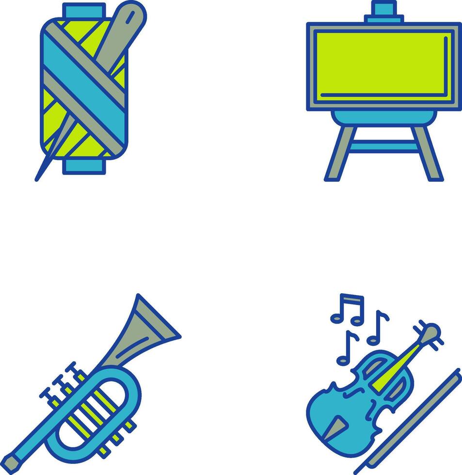 Needle and Easel Icon vector