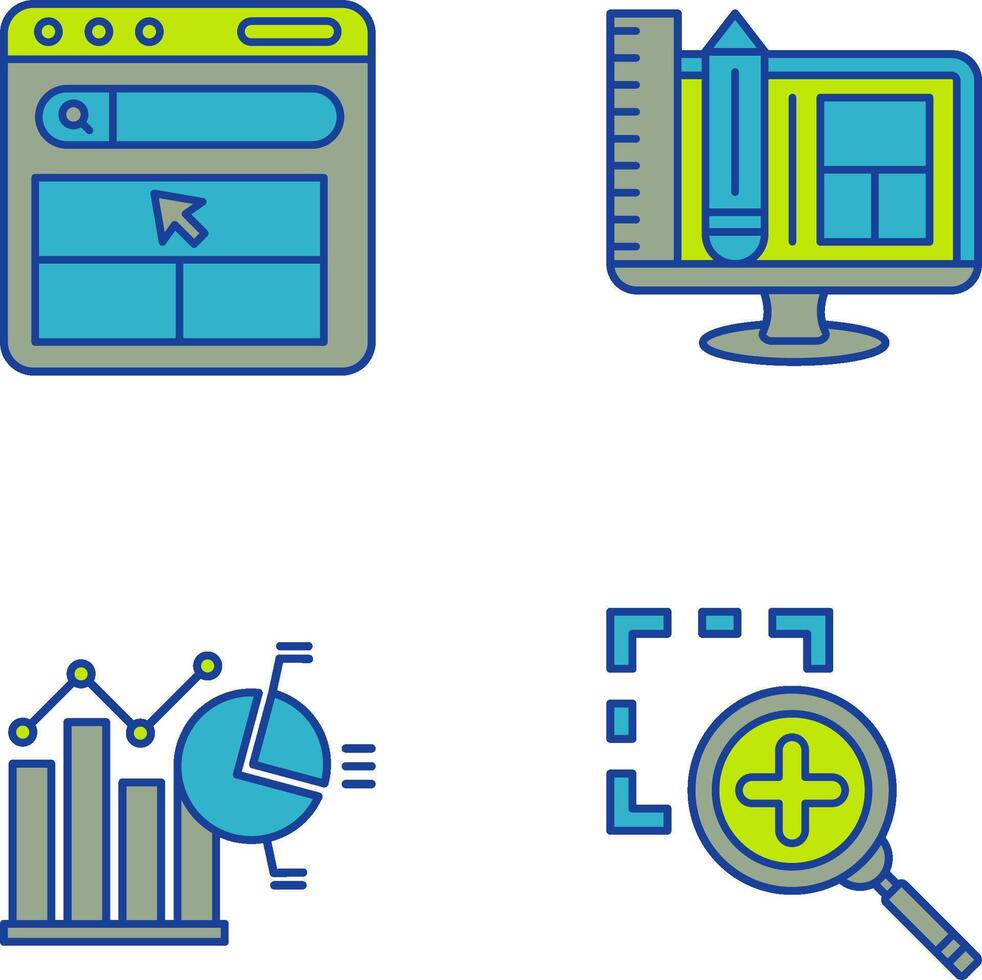 Website and Web Design Icon vector