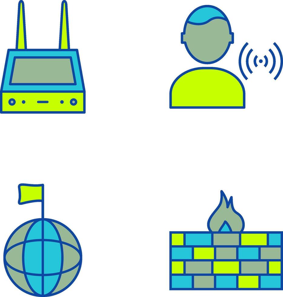 router and signal Icon vector