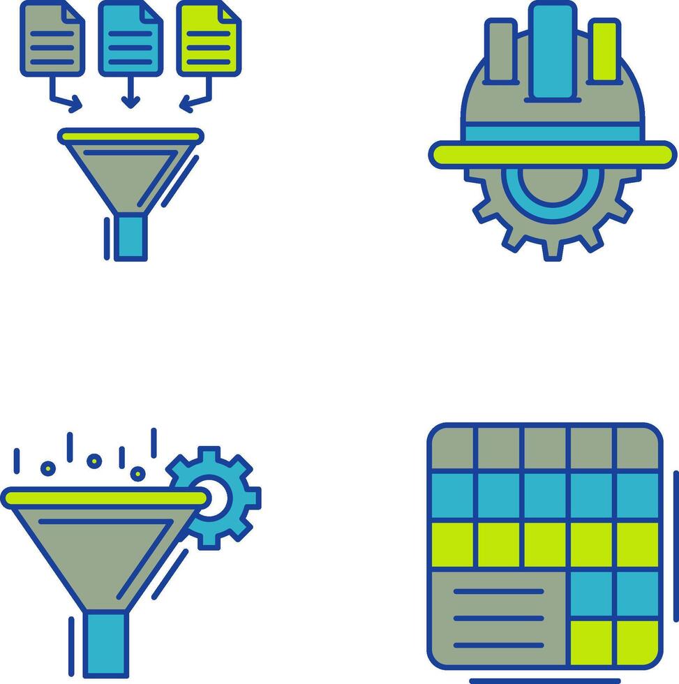 Data Collection and Engineering Icon vector