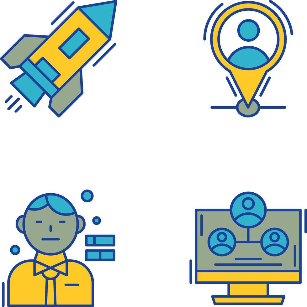 Start Up and Placeholder Icon vector