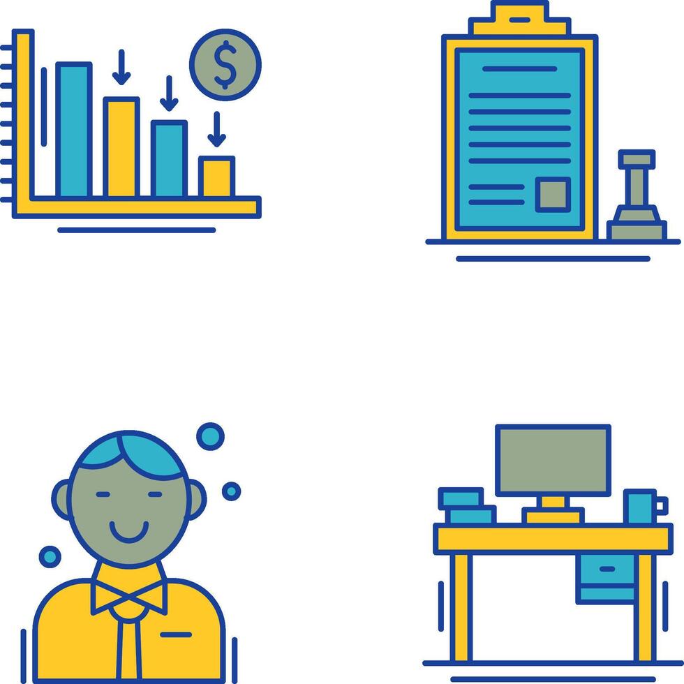 Loss and Stamp Icon vector
