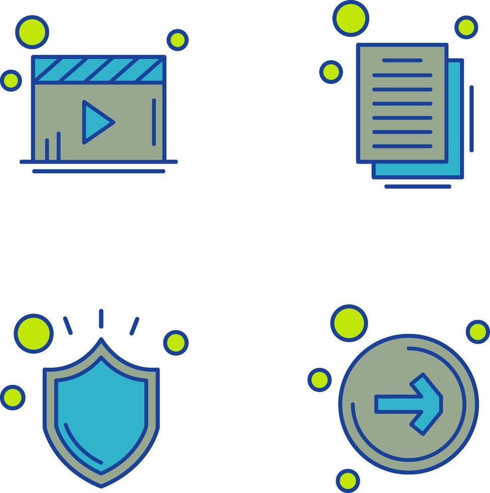 Player and Document Icon vector