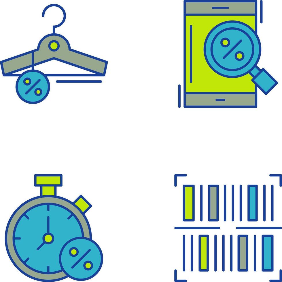 Hanger and Magnifying Glass Icon vector