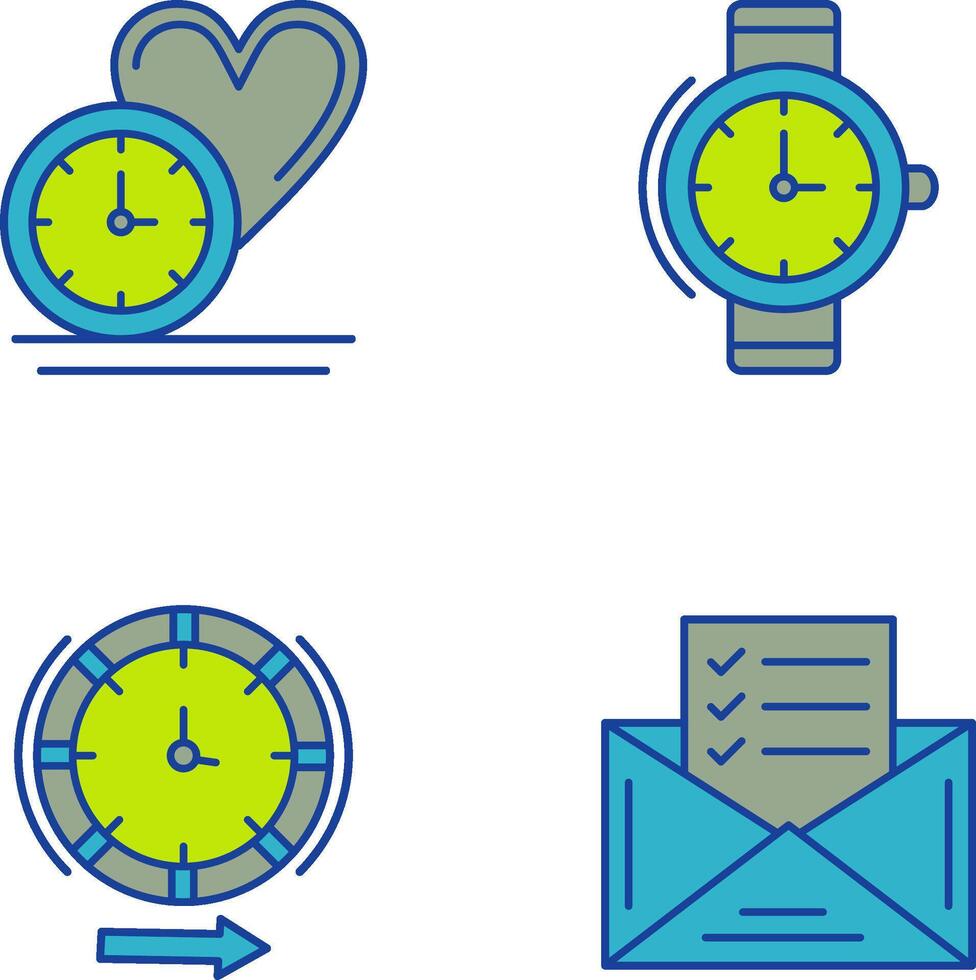 Love and Wrist Watch Icon vector