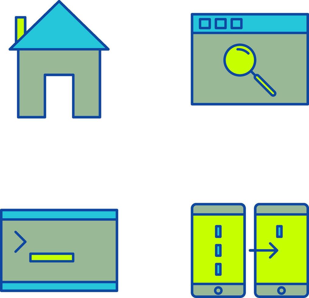 homepage and browser Icon vector