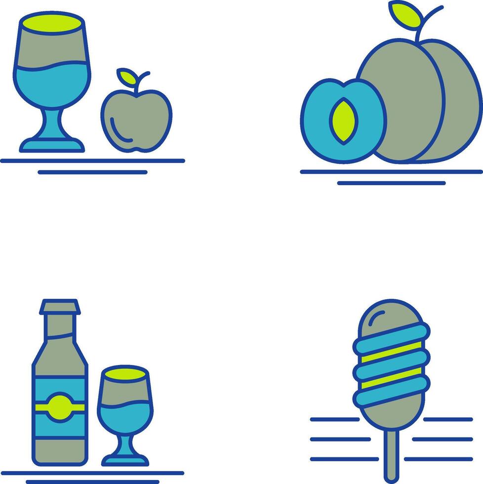 Healthy and Apricot Icon vector