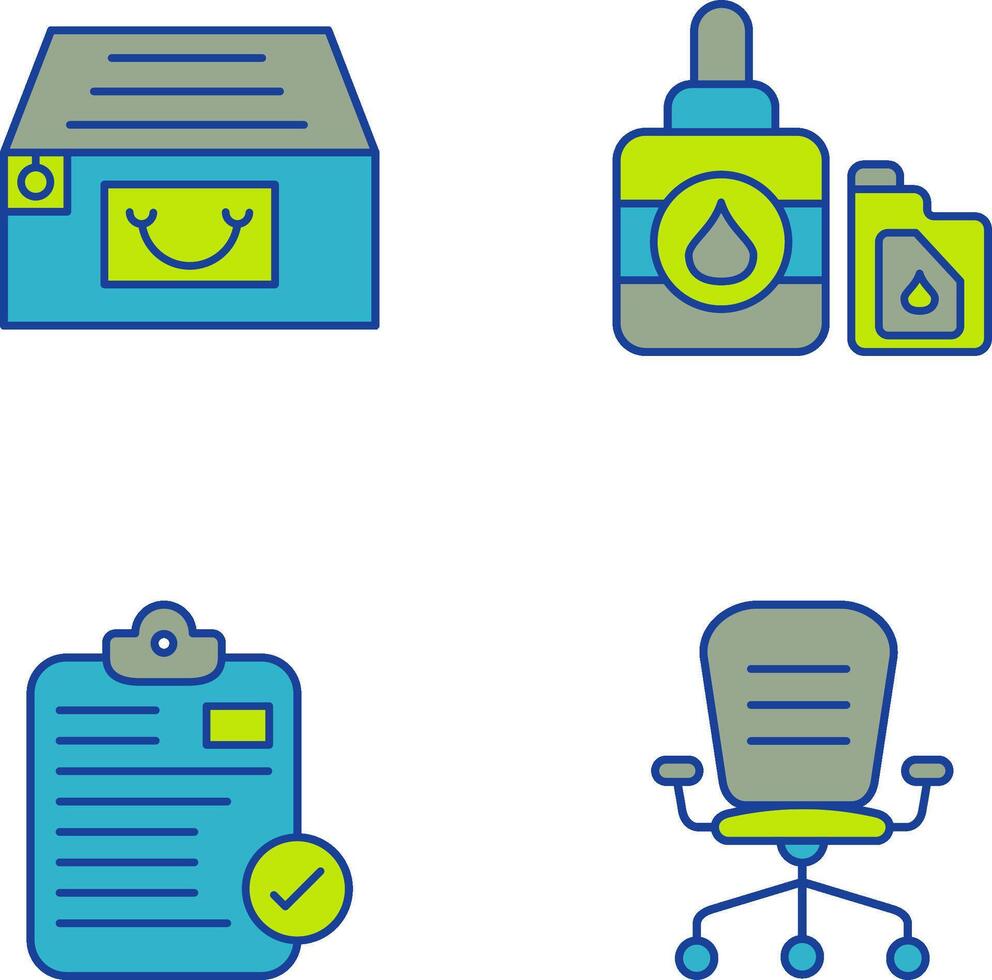 File Cabinet and Ink Cartridge Icon vector