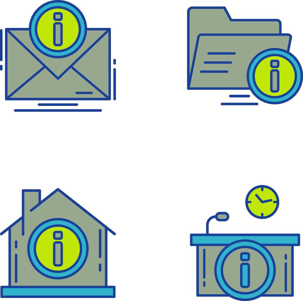 e mail and folder Icon vector