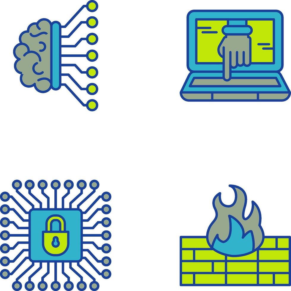 Machine Learning and Hacking Icon vector
