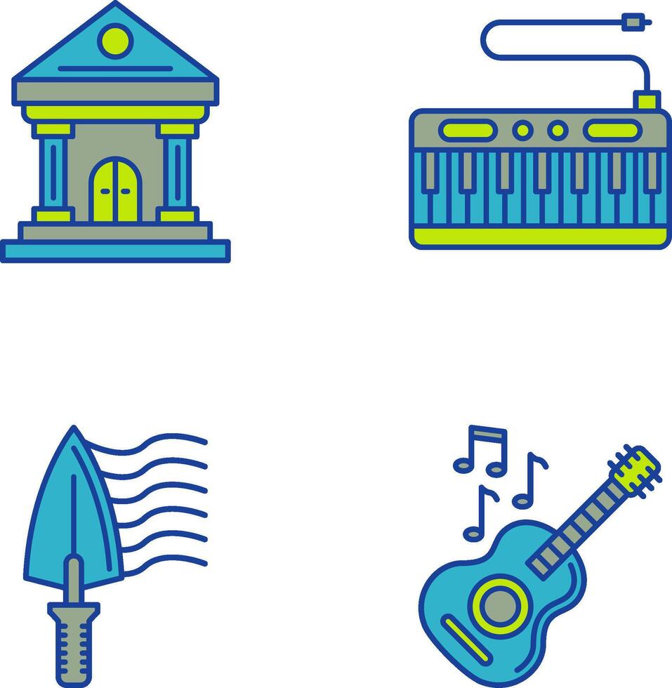 Keyboard and Museum Icon vector