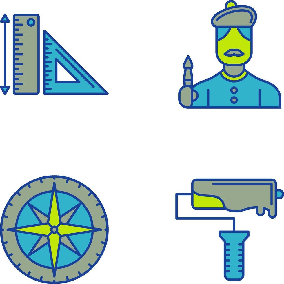 Rules and Artist Icon vector