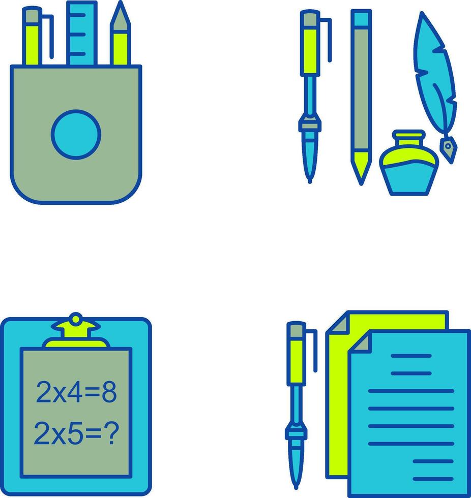 Stationery and Writing Equipment Icon vector