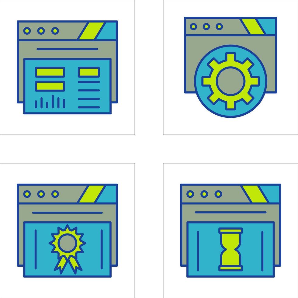 Dashboard and Browser Icon vector