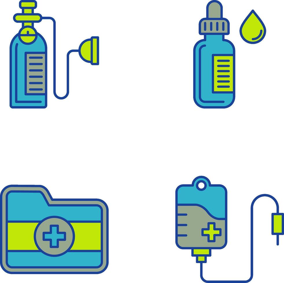 Oxygen and Dropper Icon vector
