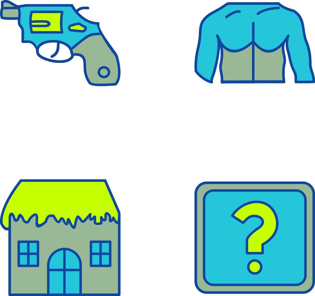 Revolver and Chest Icon vector