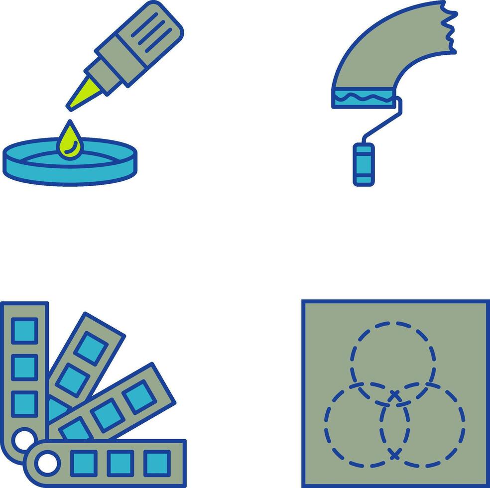 dropper and paint Icon vector
