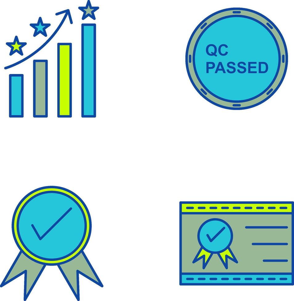 Reputation Management and QC Passed Icon vector