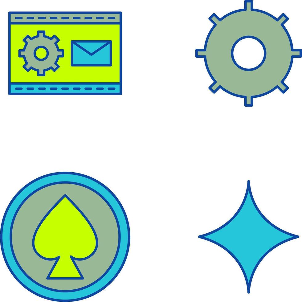 Blogging Service and Setting Icon vector
