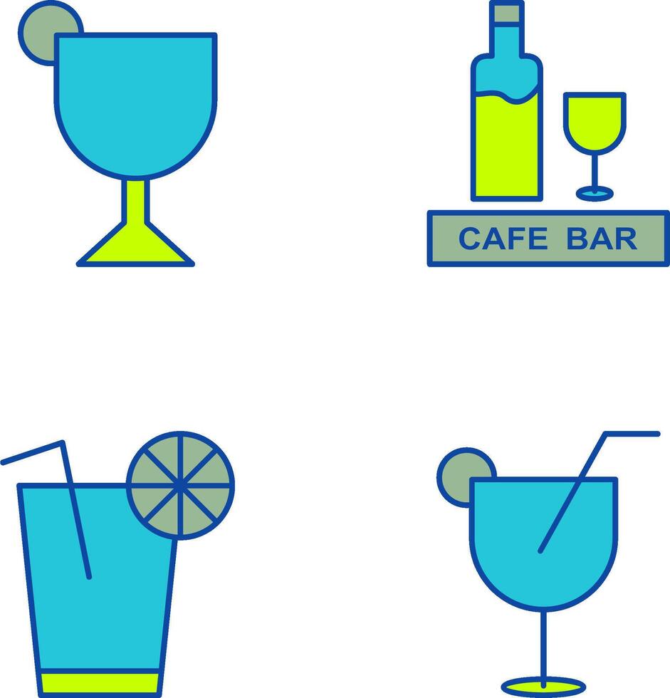 drinks cafe and sherry Icon vector