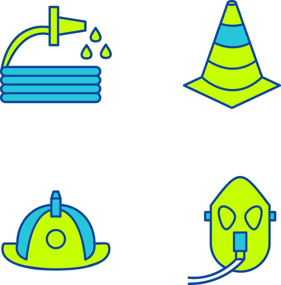 water hose and cone Icon vector