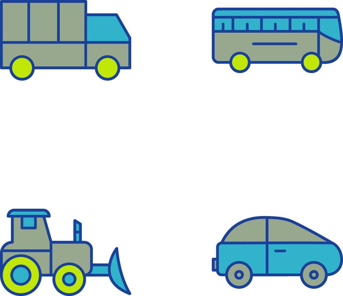 Truck and Bus Icon vector