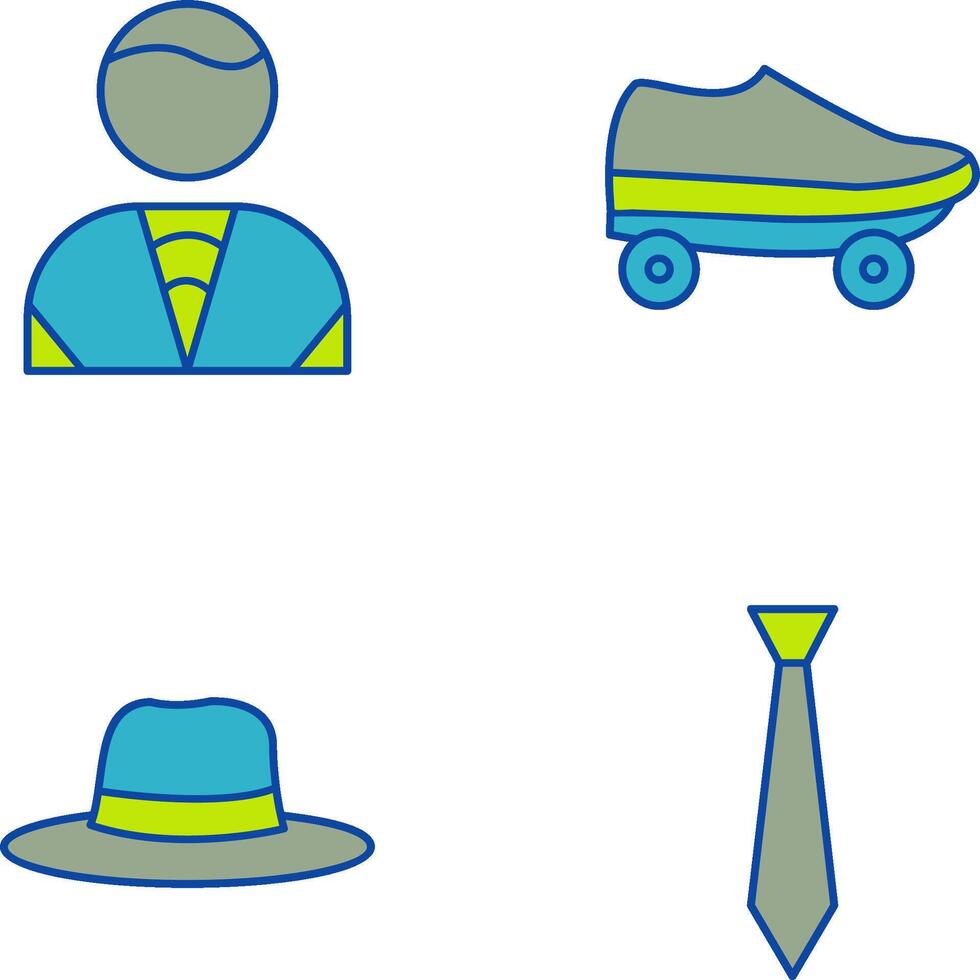 Man and Skates Icon vector