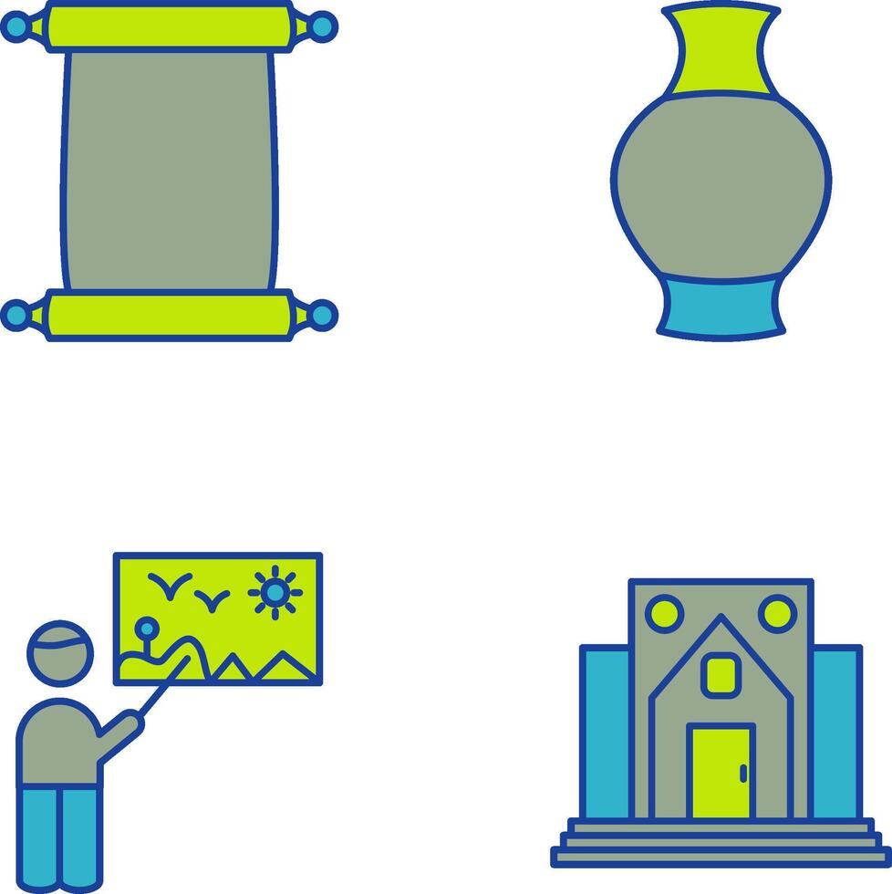 Scroll of Paper and Antique Icon vector