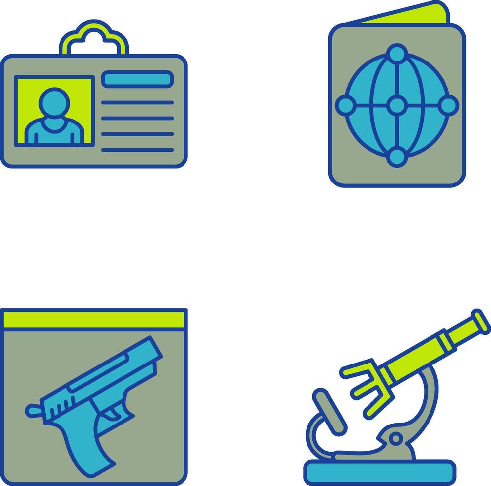 Criminal Card and Passport Icon vector