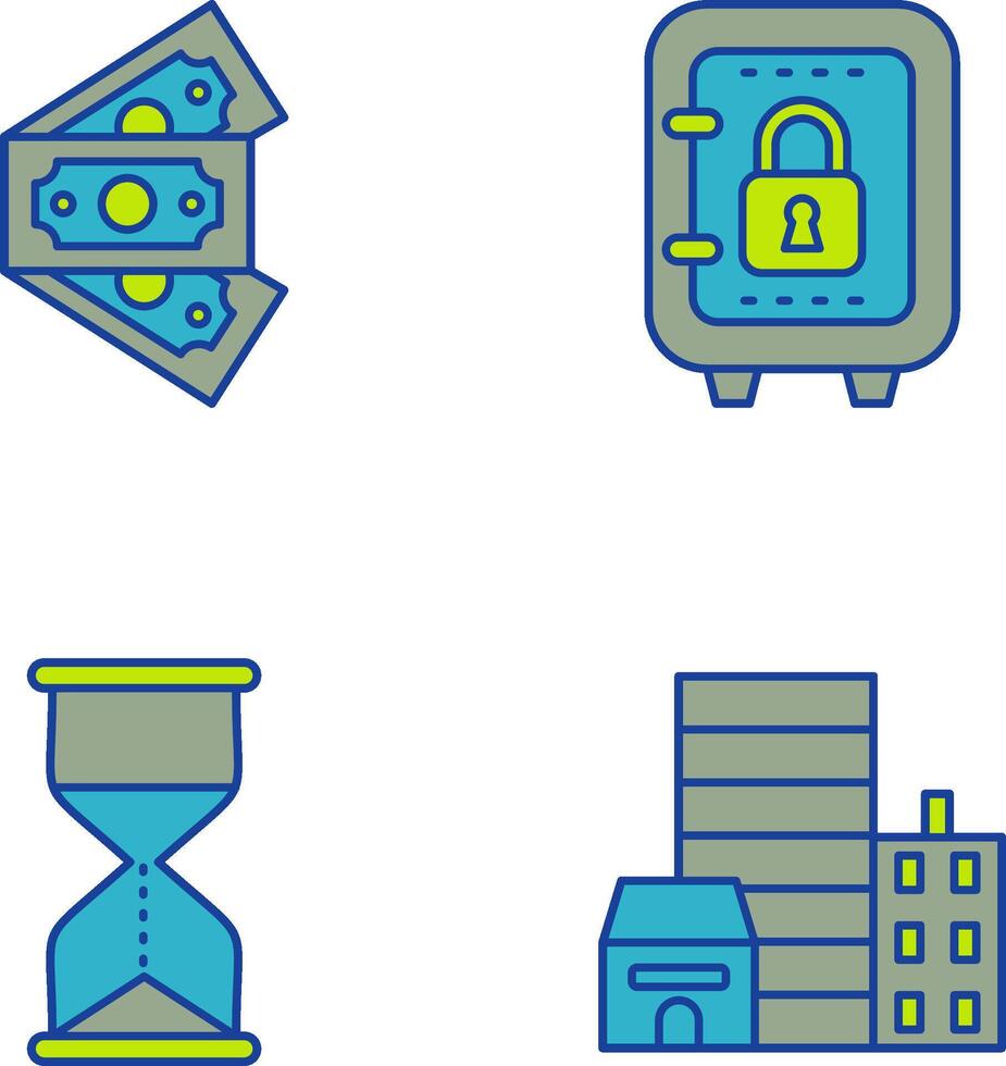 Money and Safe Box Icon vector
