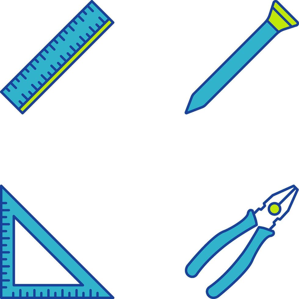 Ruler and Nail Icon vector