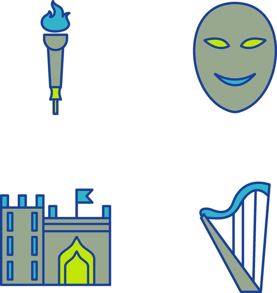 Museum Torch and Ancient Icon vector