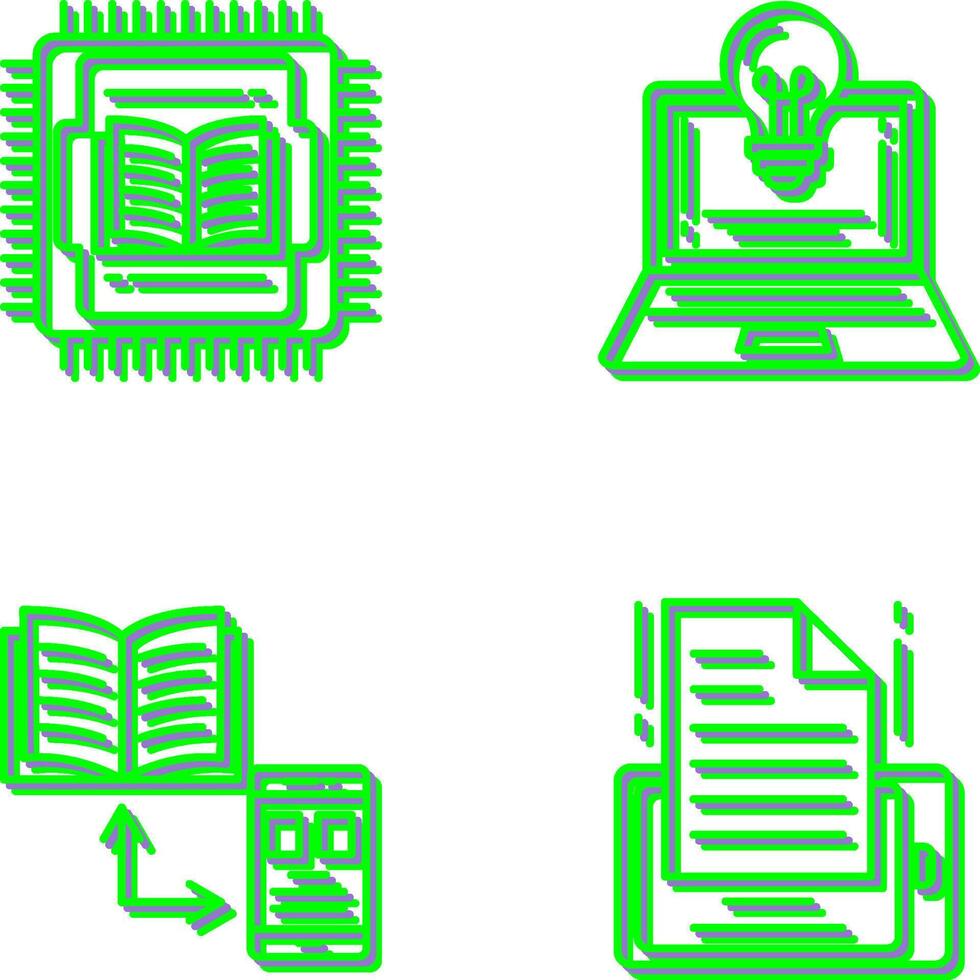 Cpu and Lamp Icon vector