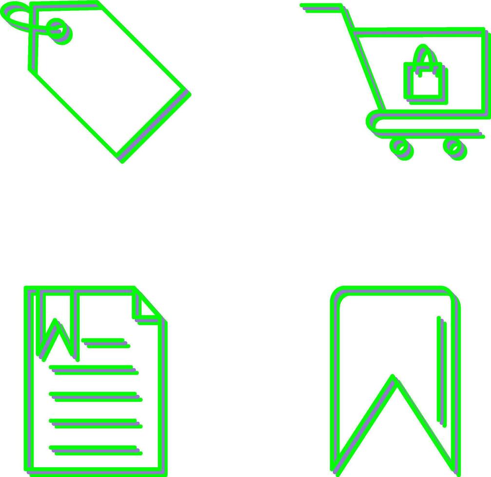 tag and cart Icon vector