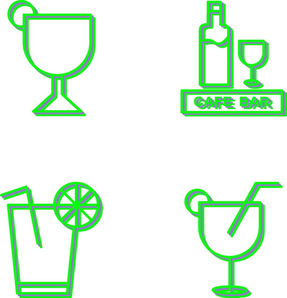 drinks cafe and sherry Icon vector
